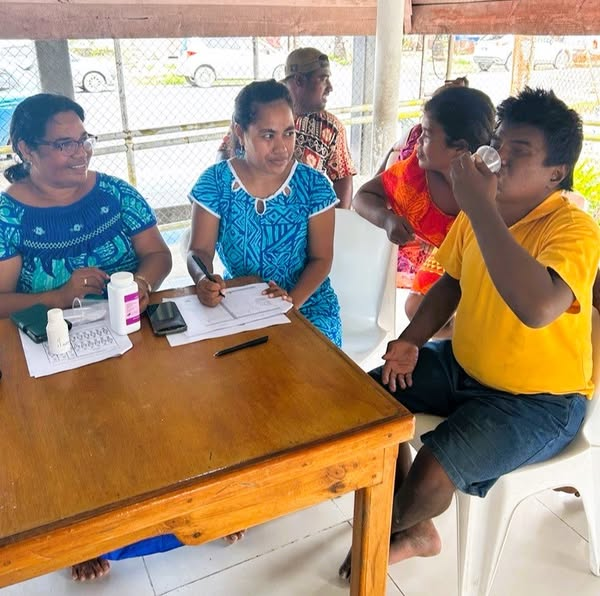 MDA dosing event at Te Toa Matoa, South Tarawa, April 2025