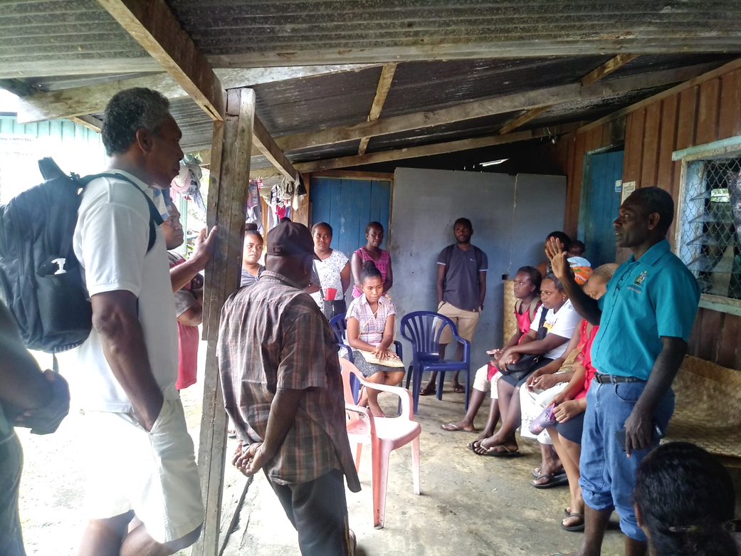 Team briefing before the survey field test in Solomon Islands, World Scabies Program 2021